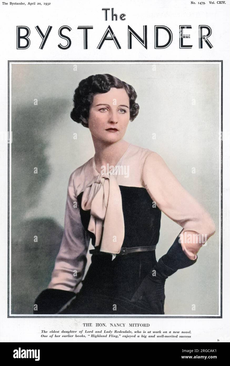 Titelseite des Zuschauers mit Nancy Freeman-Mitford (1904-1973), Autorin von Comic-Romanen, die älteste Tochter von Lord und Lady Redesdale. Stockfoto