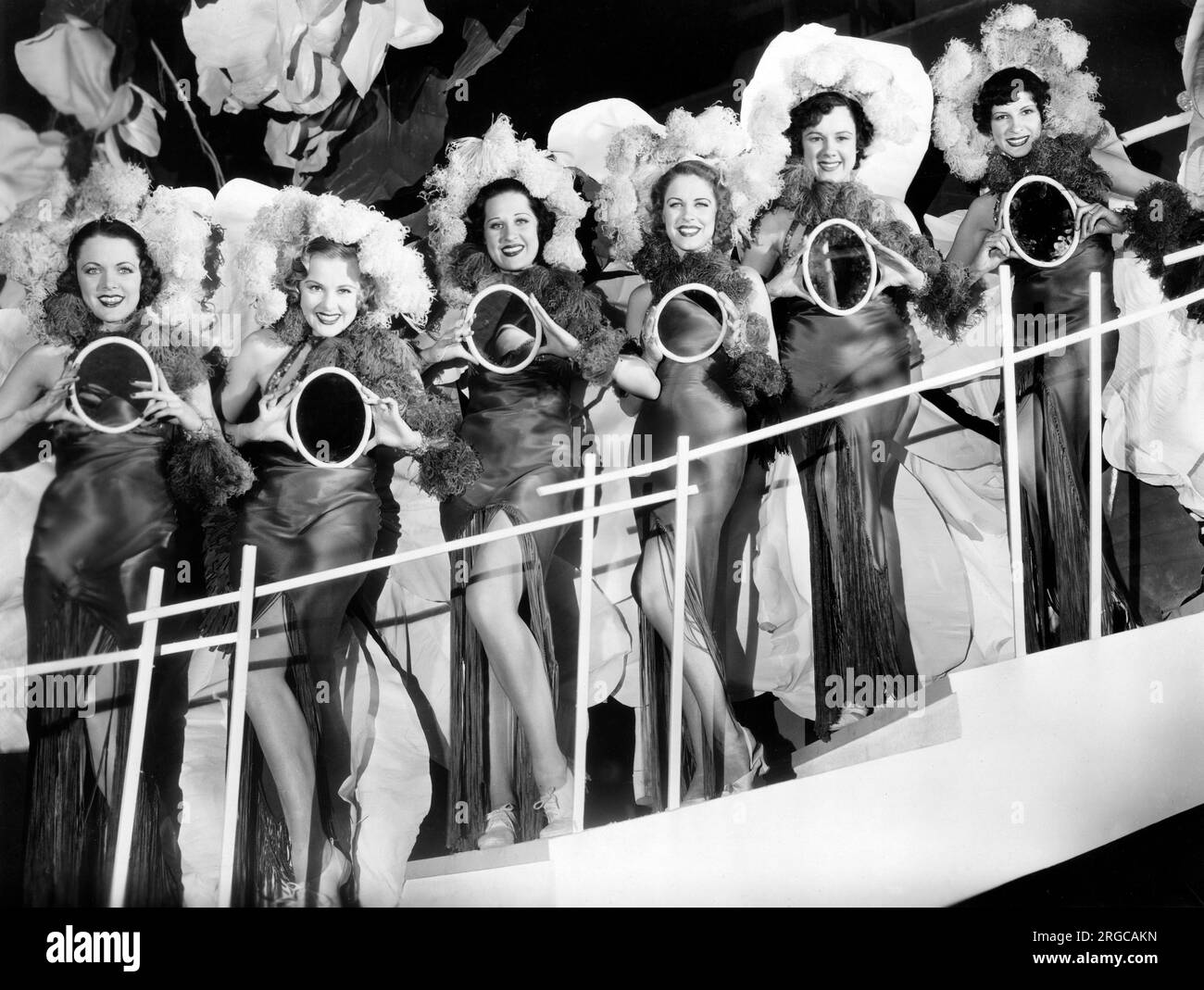 Gruppe der Chorinen, am Drehort des Films, "George Whites" 1935 Scandals, Fox Film Corp., 1935 Stockfoto