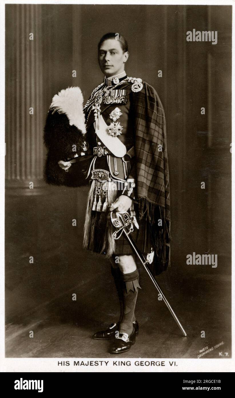 König George VI (1895-1952) in Highland Militäruniform (Foto wahrscheinlich aufgenommen, als der König Herzog von York war, Mitte 1920er). Stockfoto