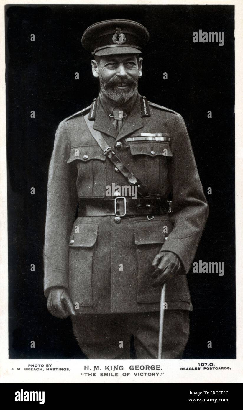 König George V (1865-1936) - Foto nach dem Sieg WW1. Stockfoto
