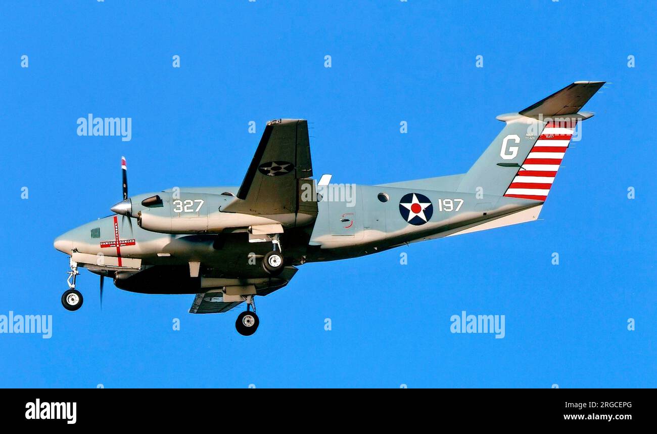 United States Navy - Beechcraft TC-12B 161197 (msn BJ-13), gemalt zur Erinnerung an den 100. Jahrestag der Marine Aviation Stockfoto