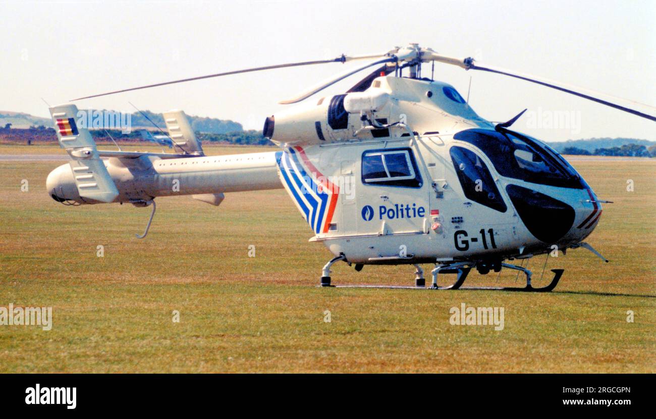 Belgische Politie - MD Helicopters MD900 Explorer G-11 (msn 900-00045). (Belgische Politie - Belgische Polizei) Stockfoto