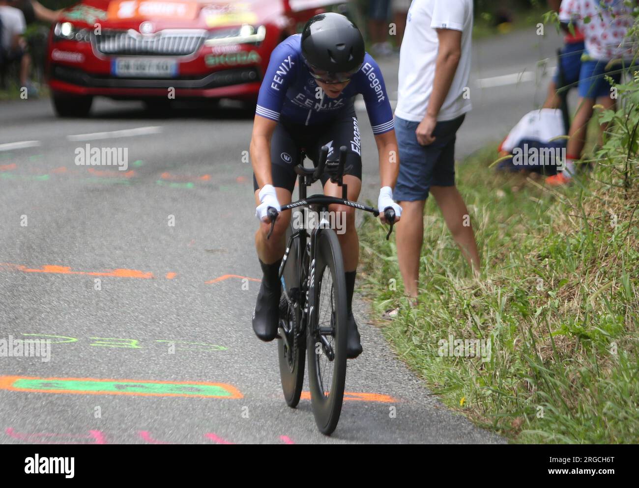 CANT Sanne von Fenix-Deceuninck während der Tour de France Femmes avec Zwift, Stage 8, Time Trial, Pau - Pau (22,6 km) am 30. Juli 2023 in Frankreich - Photo Laurent Lairys / DPPI Stockfoto