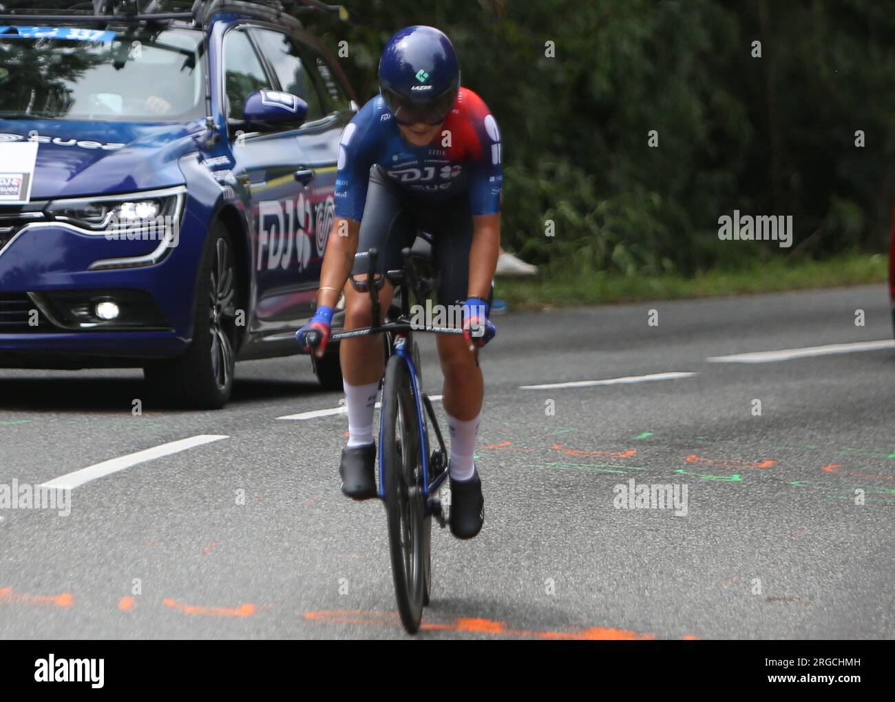 WIEL Jade von FDJ - SUEZ während der Tour de France Femmes avec Zwift, Stage 8, Time Trial, Pau - Pau (22,6 km) am 30. Juli 2023 in Frankreich - Photo Laurent Lairys / DPPI Stockfoto