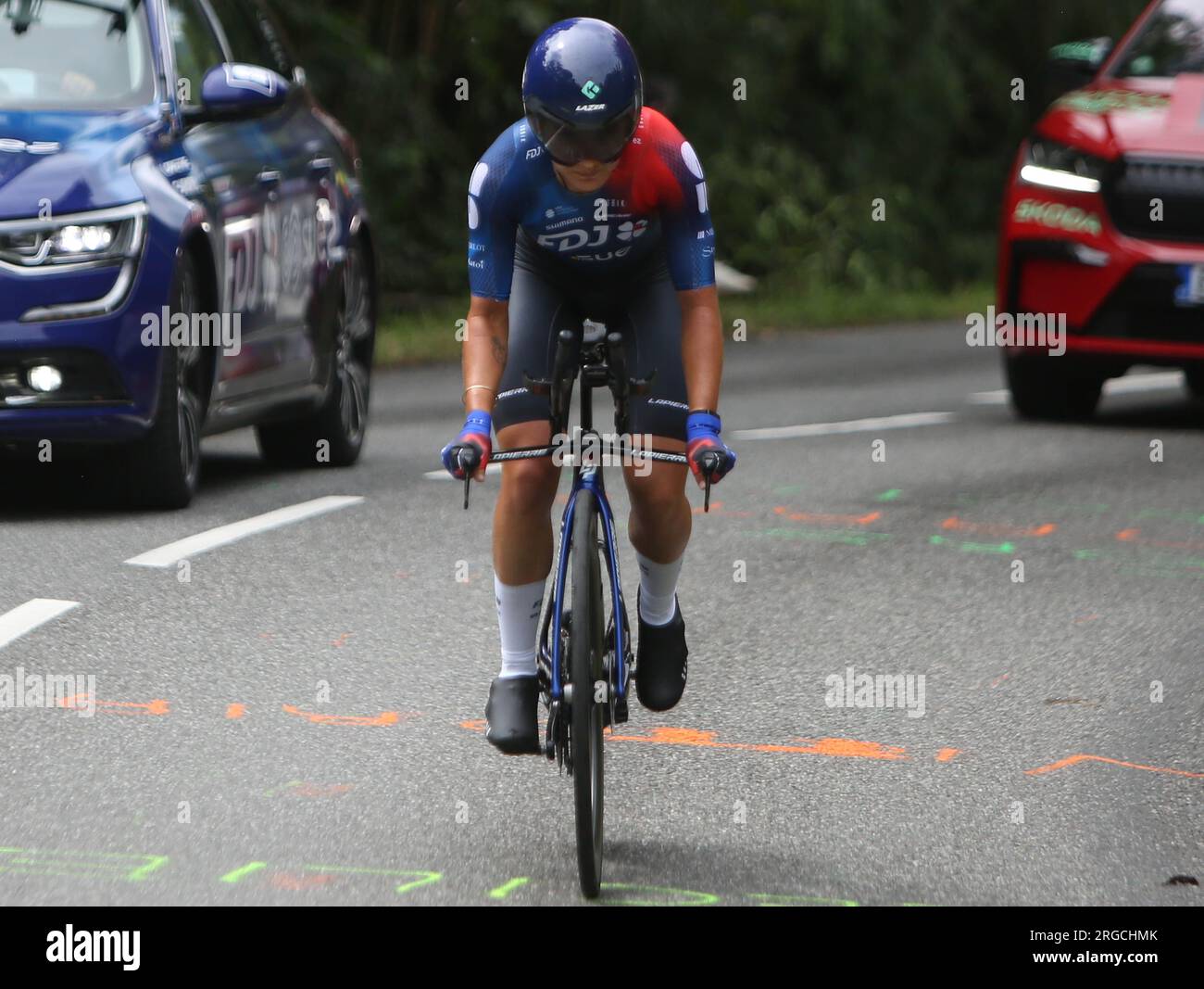 WIEL Jade von FDJ - SUEZ während der Tour de France Femmes avec Zwift, Stage 8, Time Trial, Pau - Pau (22,6 km) am 30. Juli 2023 in Frankreich - Photo Laurent Lairys / DPPI Stockfoto