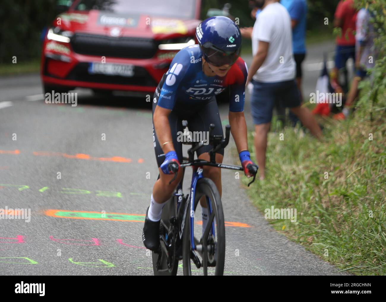 WIEL Jade von FDJ - SUEZ während der Tour de France Femmes avec Zwift, Stage 8, Time Trial, Pau - Pau (22,6 km) am 30. Juli 2023 in Frankreich - Photo Laurent Lairys / DPPI Stockfoto