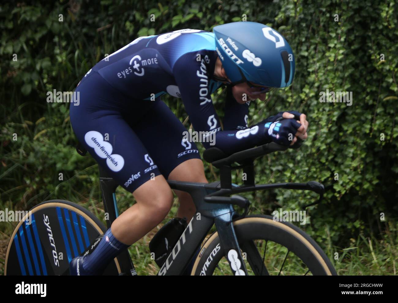 GEORGI Pfeiffer vom Team dsm-firmenich während der Tour de France Femmes avec Zwift, Stage 8, Time Trial, Pau - Pau (22,6 km) am 30. Juli 2023 in Frankreich - Photo Laurent Lairys / DPPI Stockfoto