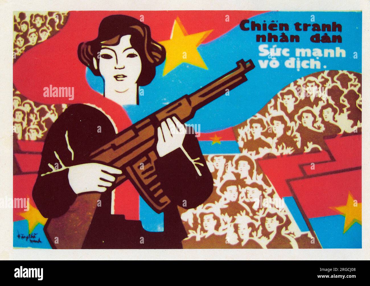 Vietnamesisches Patriotisches Poster Stockfoto