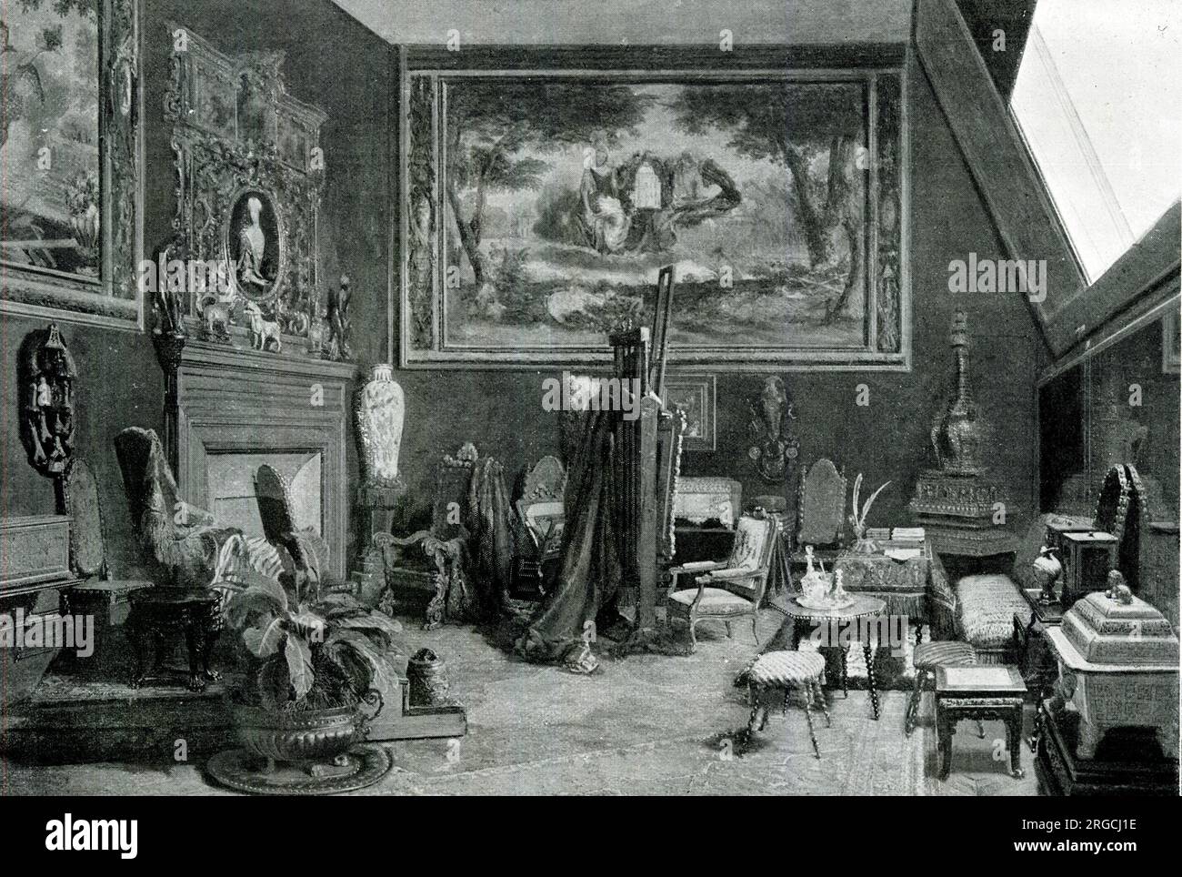 Kaiserin Eugenies Atelier, Tuileries Palace, Paris Stockfoto