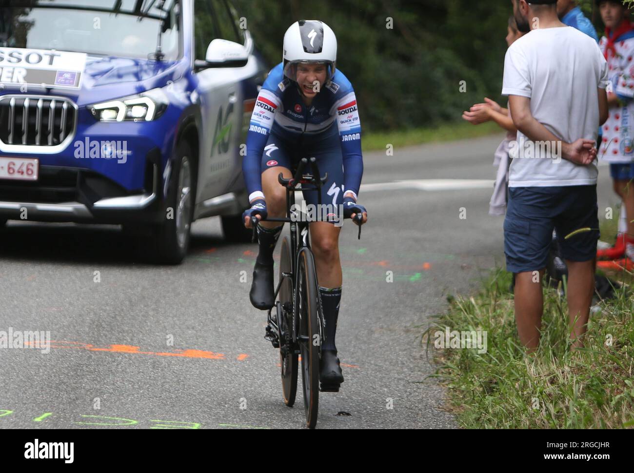 KASPER Romy von AG Insurance - Soudal Quick-Step during the Tour de France Femmes avec Zwift, Stage 8, Time Trial, Pau - Pau (22,6 km) am 30. Juli 2023 in Frankreich - Photo Laurent Lairys / DPPI Stockfoto