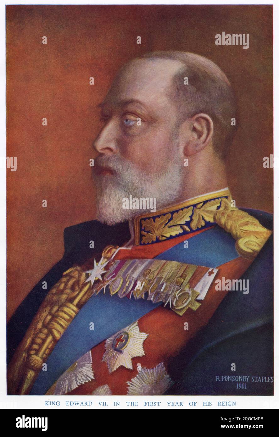 König Edward VII (1841-1910), im ersten Jahr seiner Herrschaft. Stockfoto