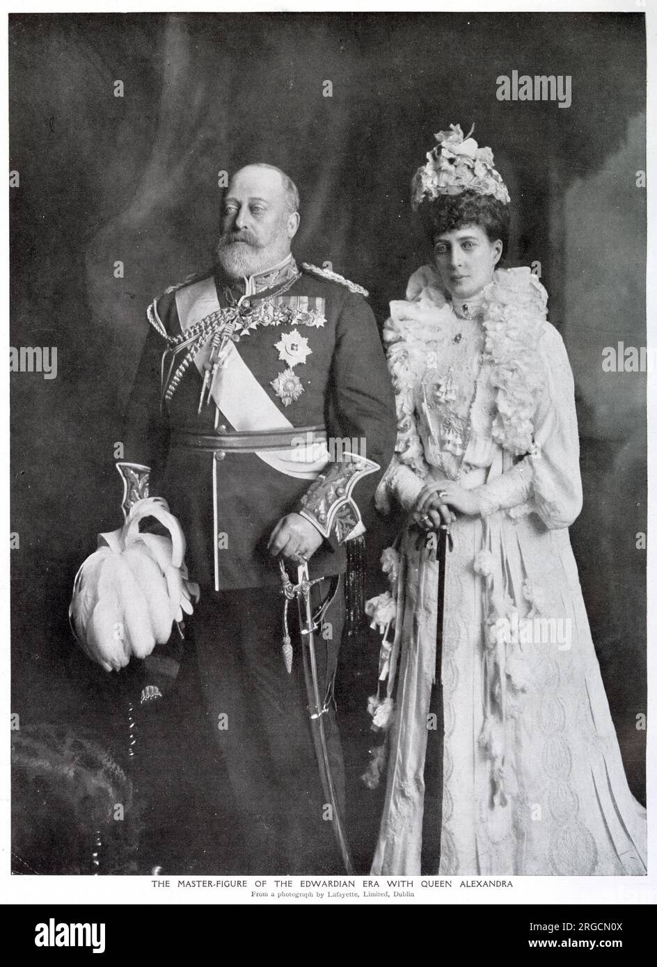 König Edward VII (1841 - 1910), zusammen mit seiner Frau und Gemahlin, Königin Alexandra (1844 - 1925). Stockfoto