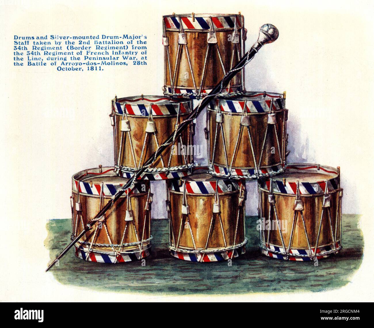 Halbinselkrieg, sechs französische Trommeln und ein silberner