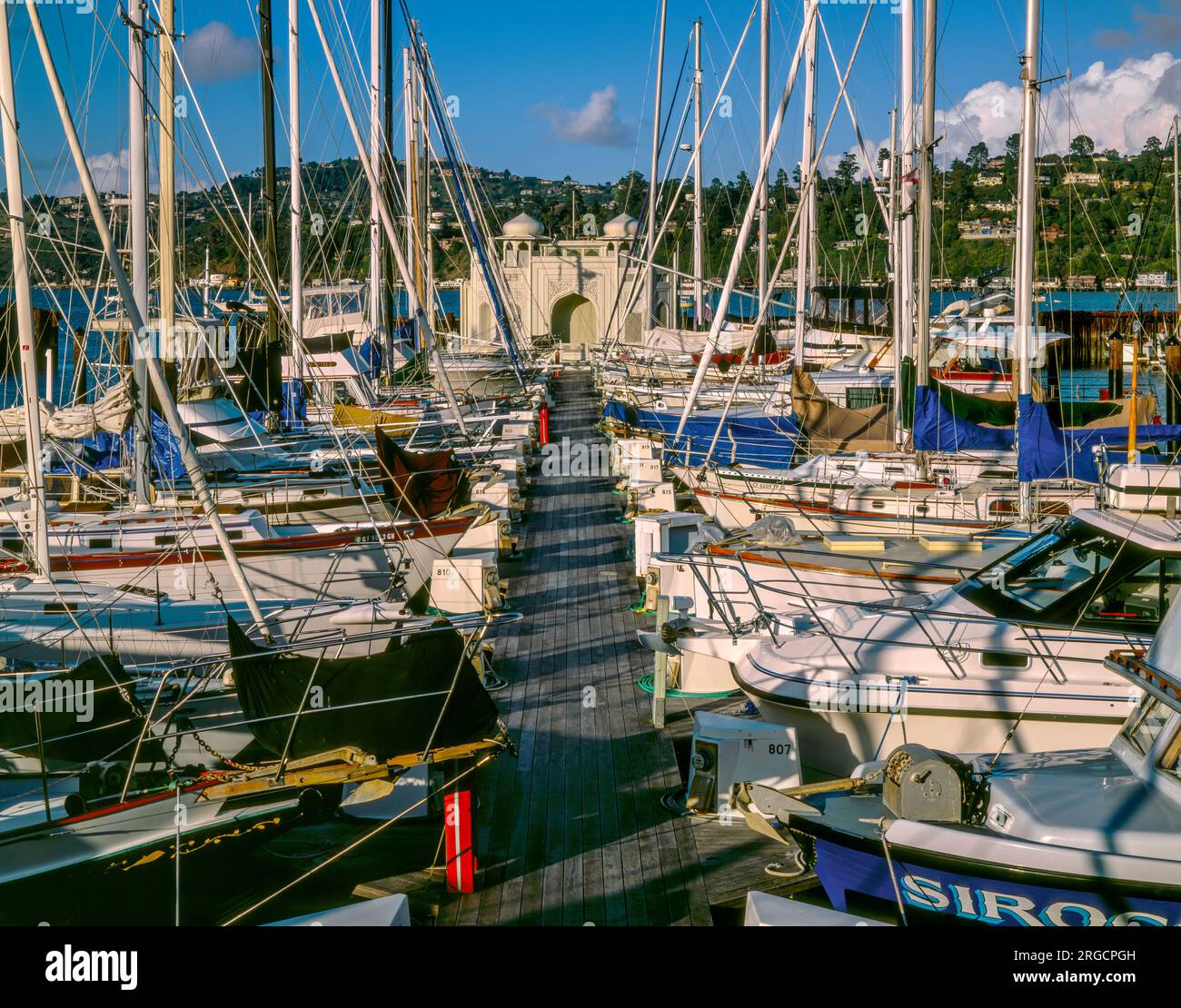 Taj Mahal Hausboot, Sausalito Hafen, Marin County, Kalifornien Stockfoto