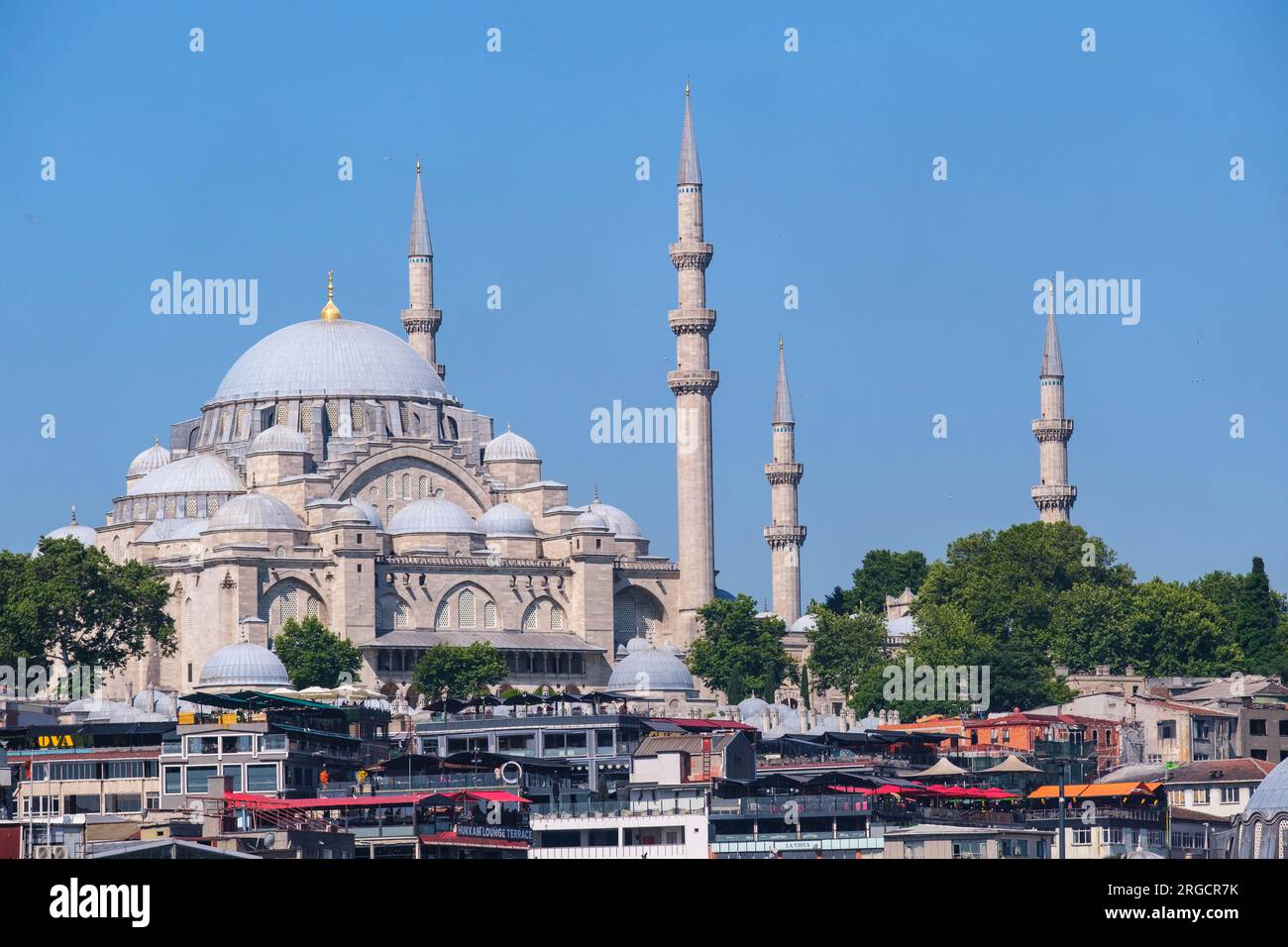 Istanbul, Türkei, Türkiye. Suleymaniye Moschee, Moschee von Suleyman dem Prachtvollen. Stockfoto