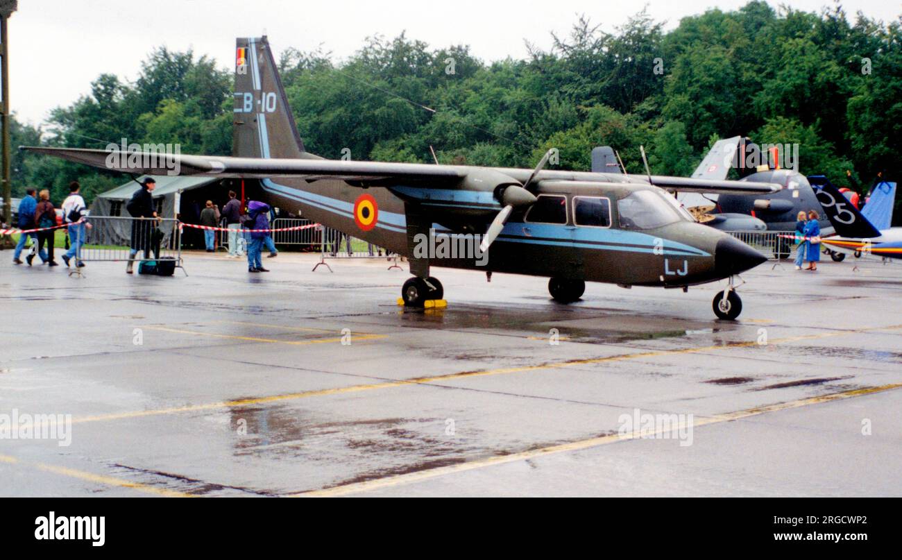 Kraftterrestre Belge - Britten-Norman BN2B-21 Islander B-10 (msn 541 G). (Terror Belge - Belgische Armee). Stockfoto