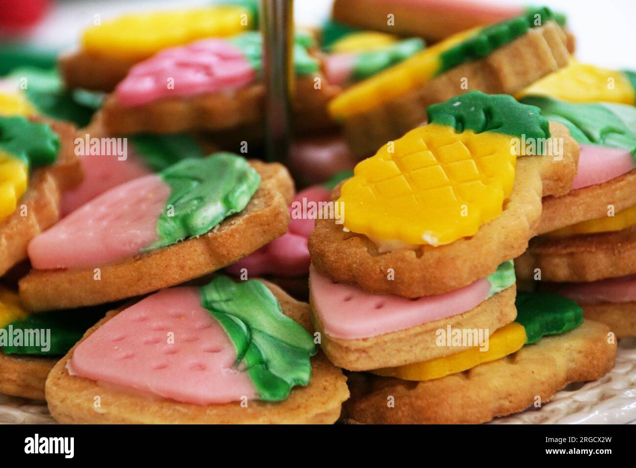 Essen auf Sommerpartys Stockfoto