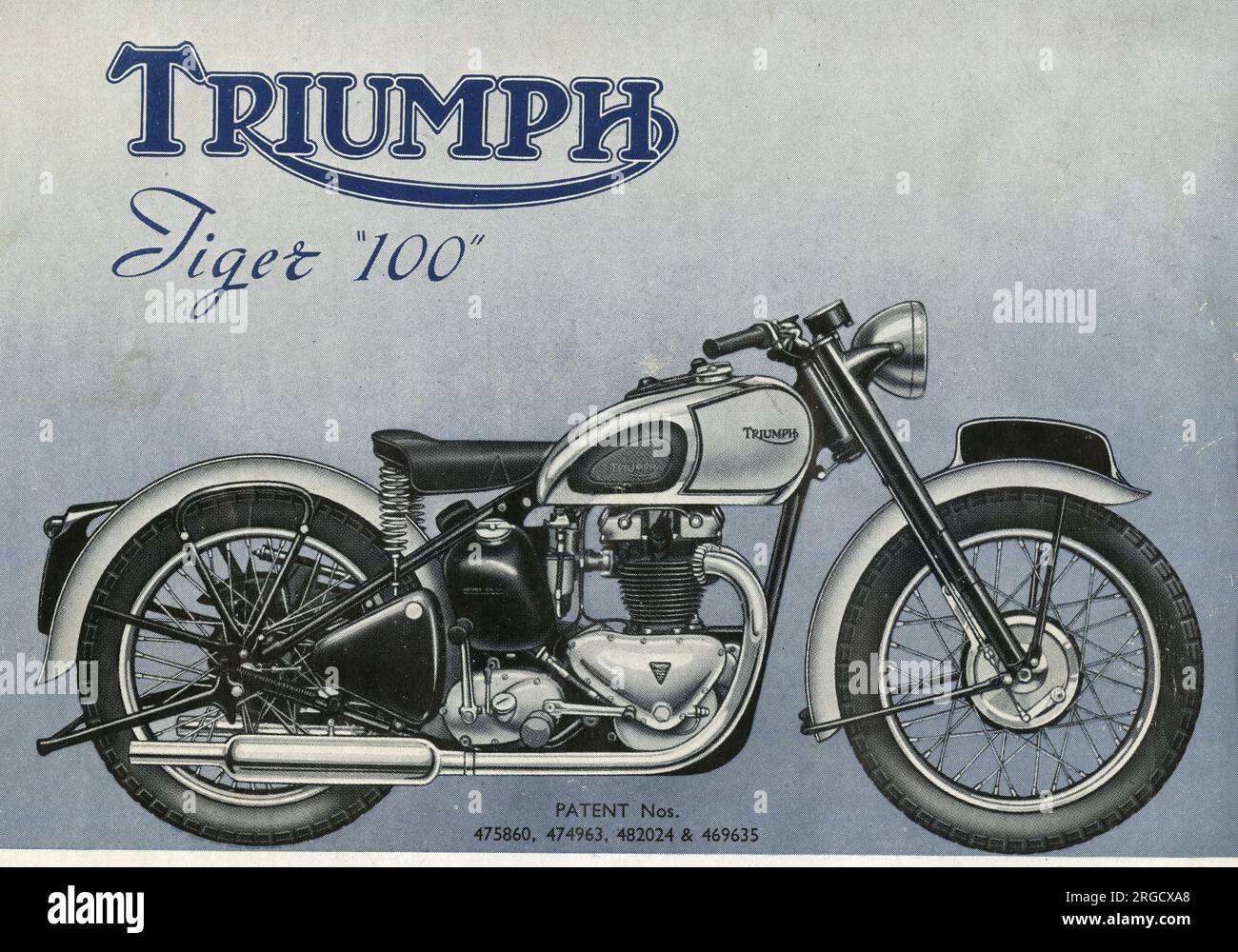 Triumph Tiger 100 Motorbike, Triumph Engineering Company, Coventry Stockfoto