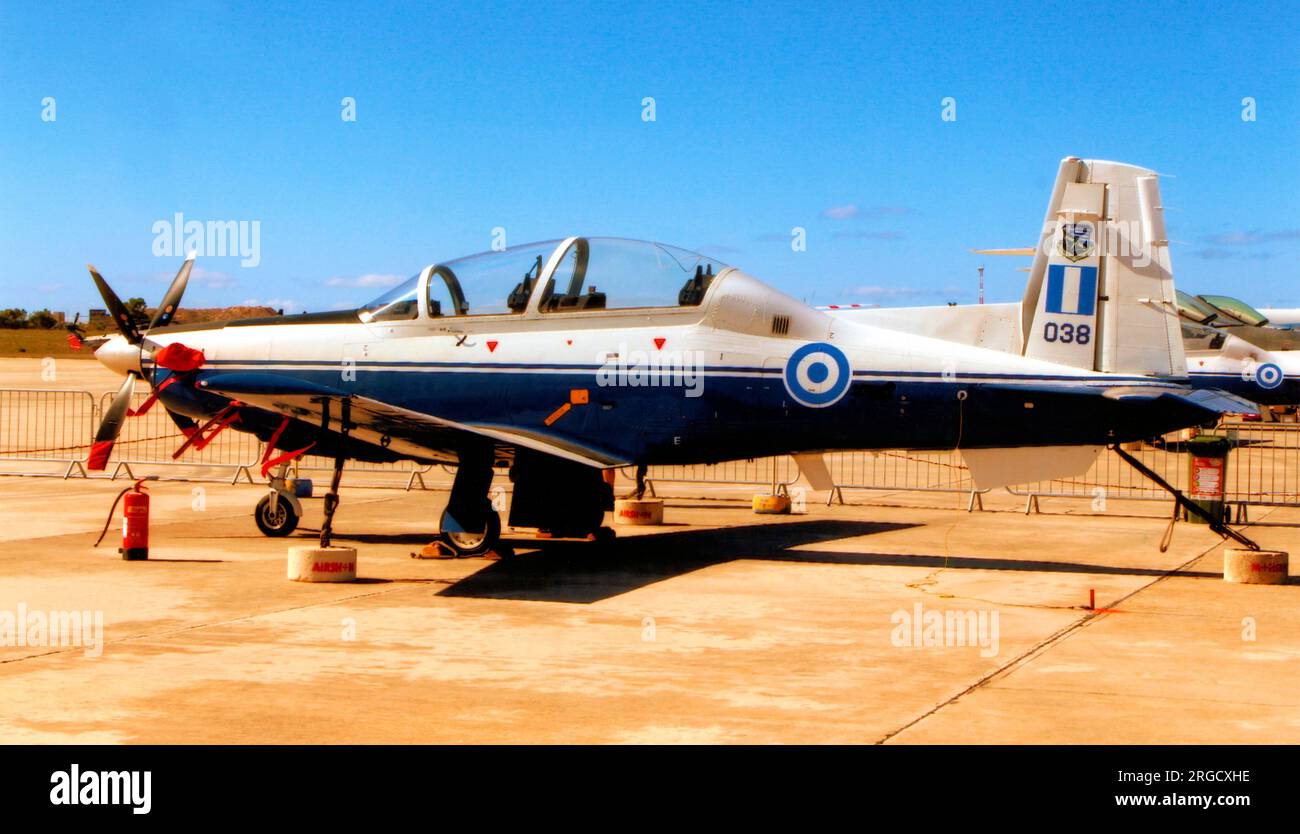 Hellenic Air Force - Beechcraft T-6A Texan II 038 (msn PG-38) Stockfoto