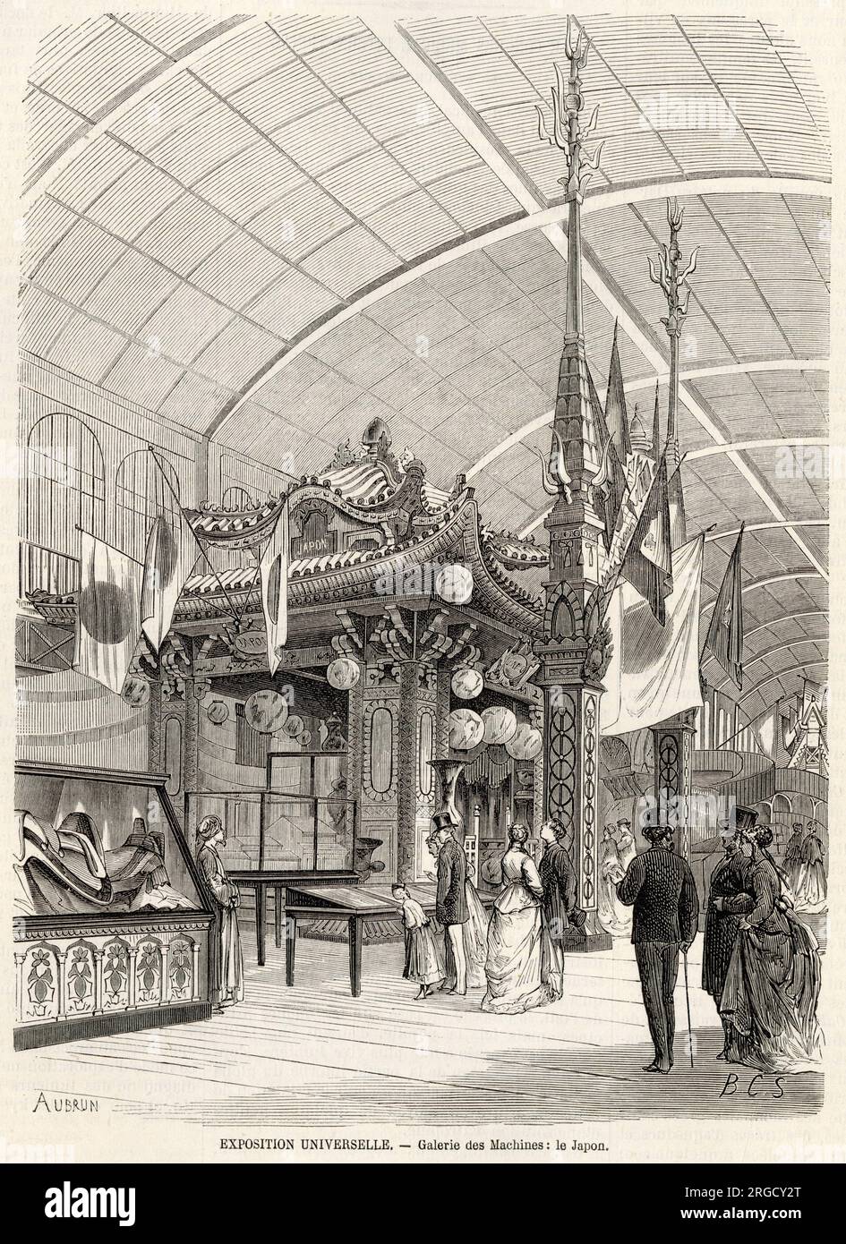 Ausstellung Universelle in Paris 1867. Galerie des Machines: Japan. Stockfoto