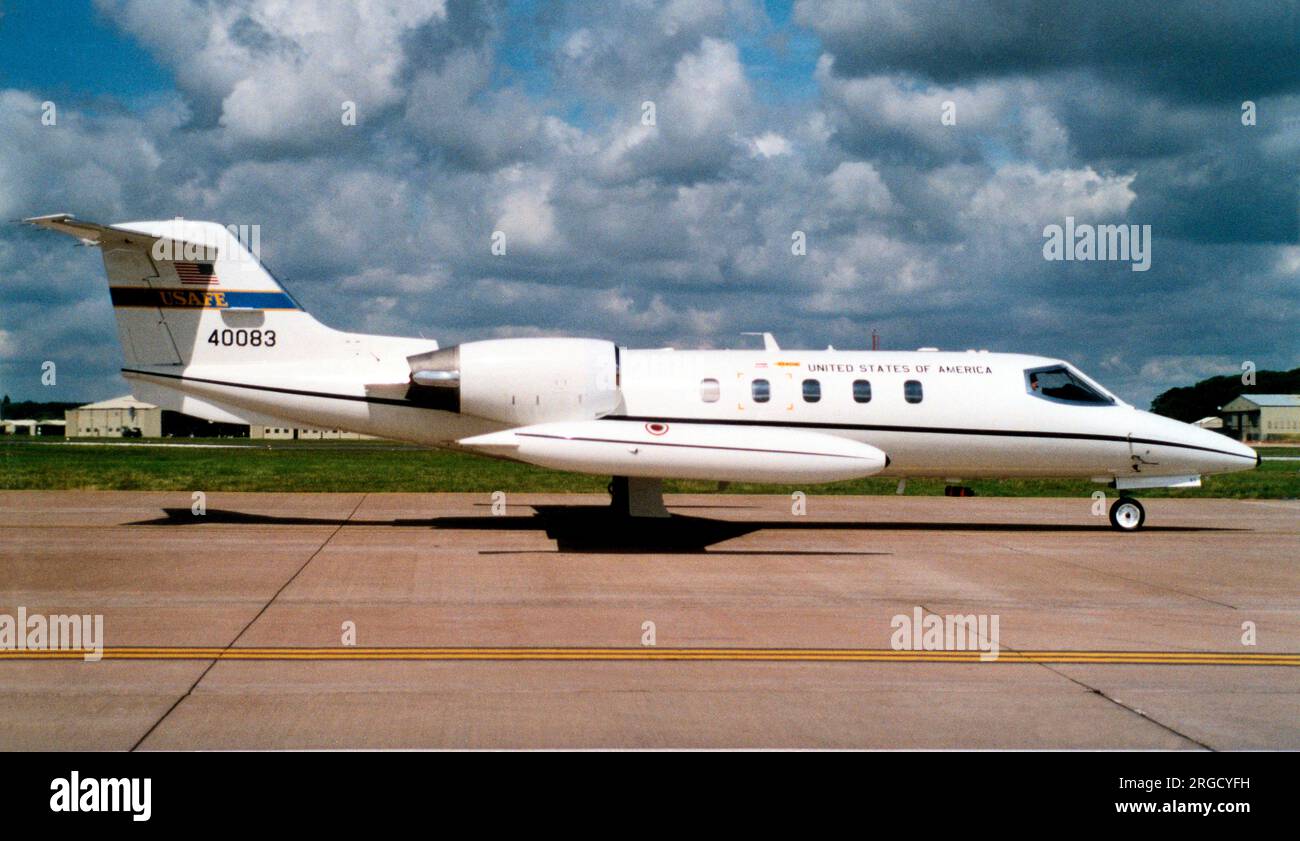 United States Air Force - Gates Learjet C-21A 84-0083 (msn 35A-529), des 86. AW auf der Royal International Air Tattoo - RAF Fairford 18. Juli 2004. Stockfoto