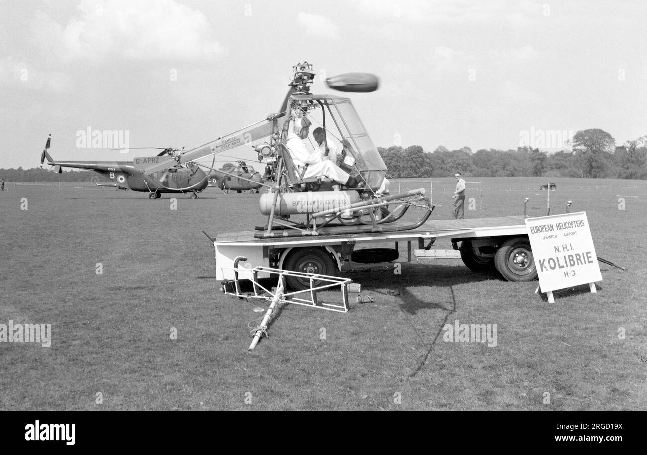 Nederlandse Helicopter Industrie N.V. NHI H-3 Kolibrie G-APRZ, von European Helicopters Ltd Stockfoto