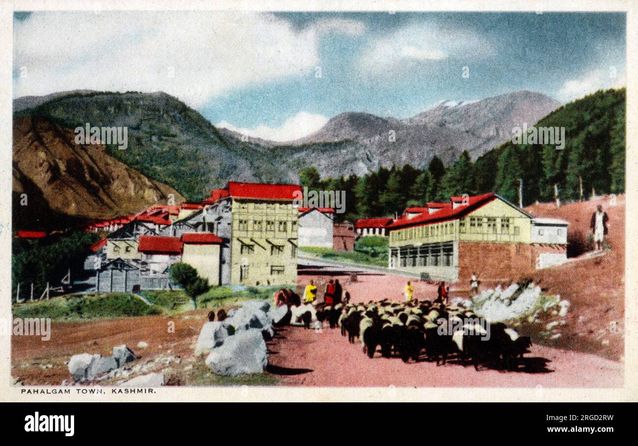 Pahalgam, eine Bergstation im nordindischen Bundesstaat Jammu und Kaschmir, Indien. Stockfoto