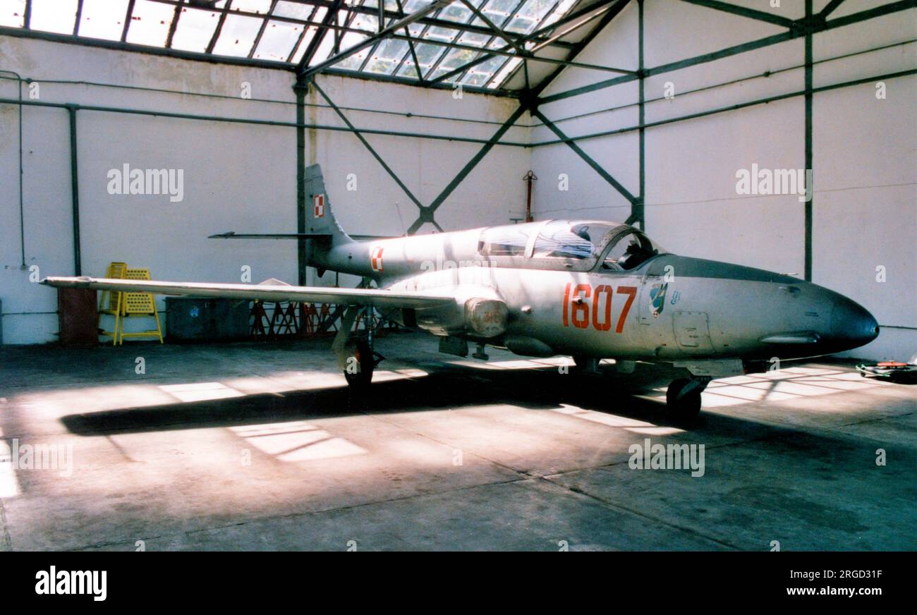 Polnische Luftwaffe - PZL-Mielec TS-11 Iskra 1607 (msn 3H1607). Stockfoto