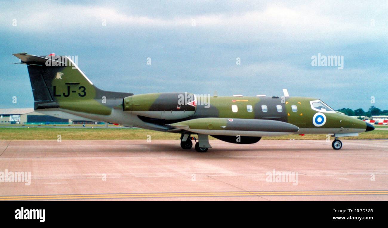 Suomen ilmavoimat - Learjet 35A LJ-3 (msn 35-470), TukiLLv, auf der RAF Fairford zum 2005. RIAT am 18. Juli 2005. (Suomen ilmavoimat - Finnische Luftwaffe). Stockfoto