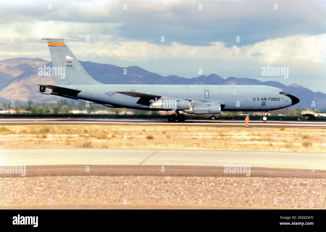 United States Air Force - Boeing KC-135E Stratotanker 61-0281 (msn 18188), der 197. Luftwaffe, Arizona ANG. Stockfoto
