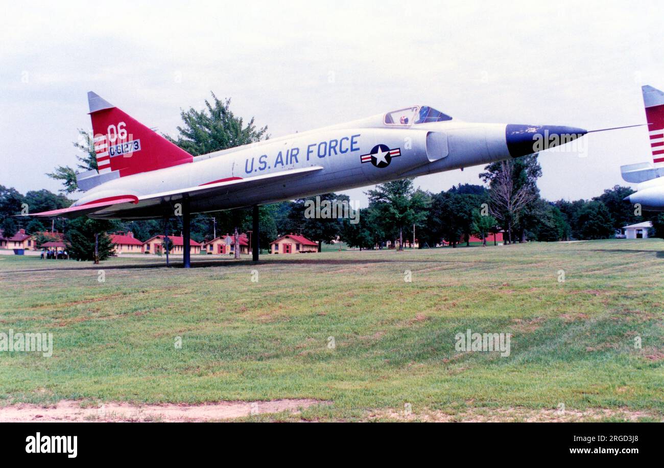 Convair F-102A-70-CO Delta Dagger 56-1273 (MSN 8-10-490), Ausstellung in Wisconsin ANG, Volk Field, Camp Douglas, Wisconsin. Stockfoto