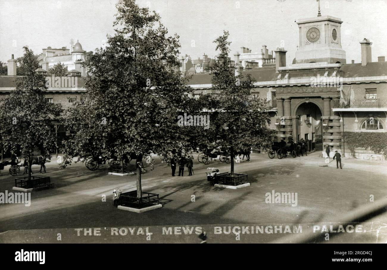 Die Royal Mews, Buckingham Palace, London. Stockfoto