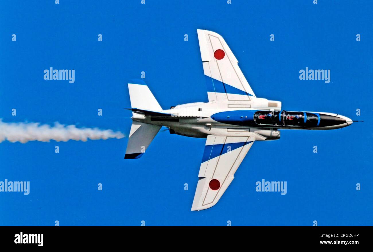 Japan Air Self Defence Force - Blue Impulse Aerobatic Display Team Kawasaki T-4. Stockfoto