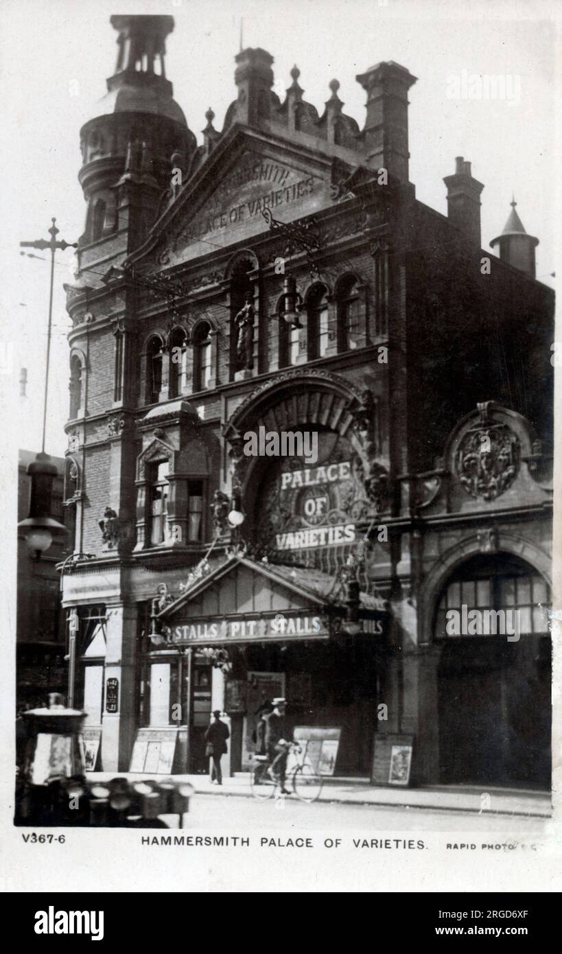 Hammersmith Palace of Variety, London - 1898 eröffnet, jetzt abgerissen. Stockfoto