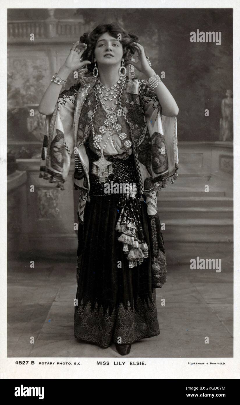 Miss Lily Elsie (1886-1962), englische Schauspielerin und Singer - eine der meistfotografierten Frauen der Edwardianischen Ära. Stockfoto