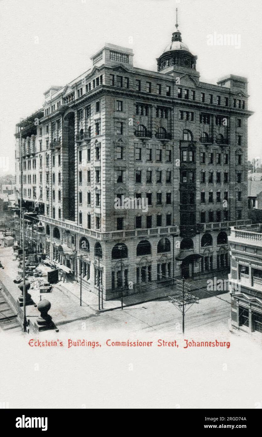 Ecksteins Gebäude - Commissioner Street, Johannesburg, Südafrika. Stockfoto