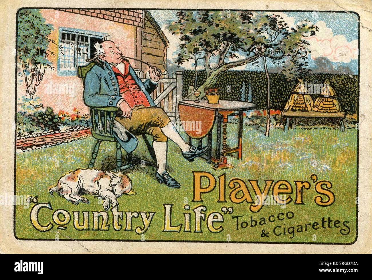 Werbespot, Player's Country Life Tobacco and Cigarettes Stockfoto