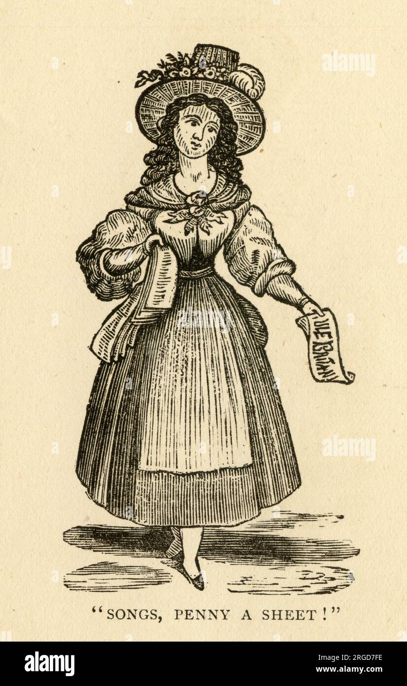 Lieder, Penny ein Blatt! Schreie von London Stockfoto