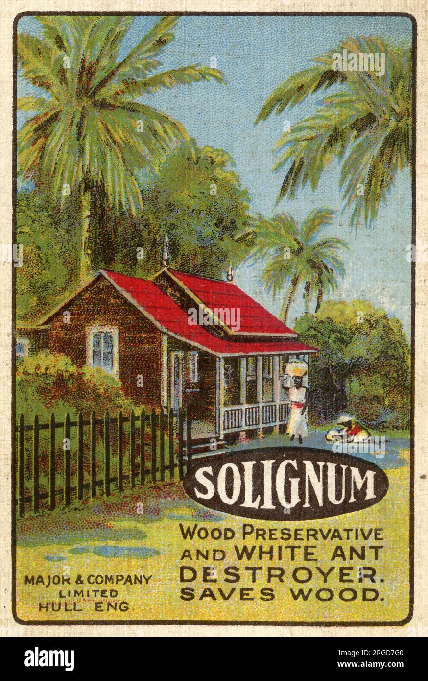 Werbespot, Solignum Wood Preservative und White Ant Destroyer Stockfoto