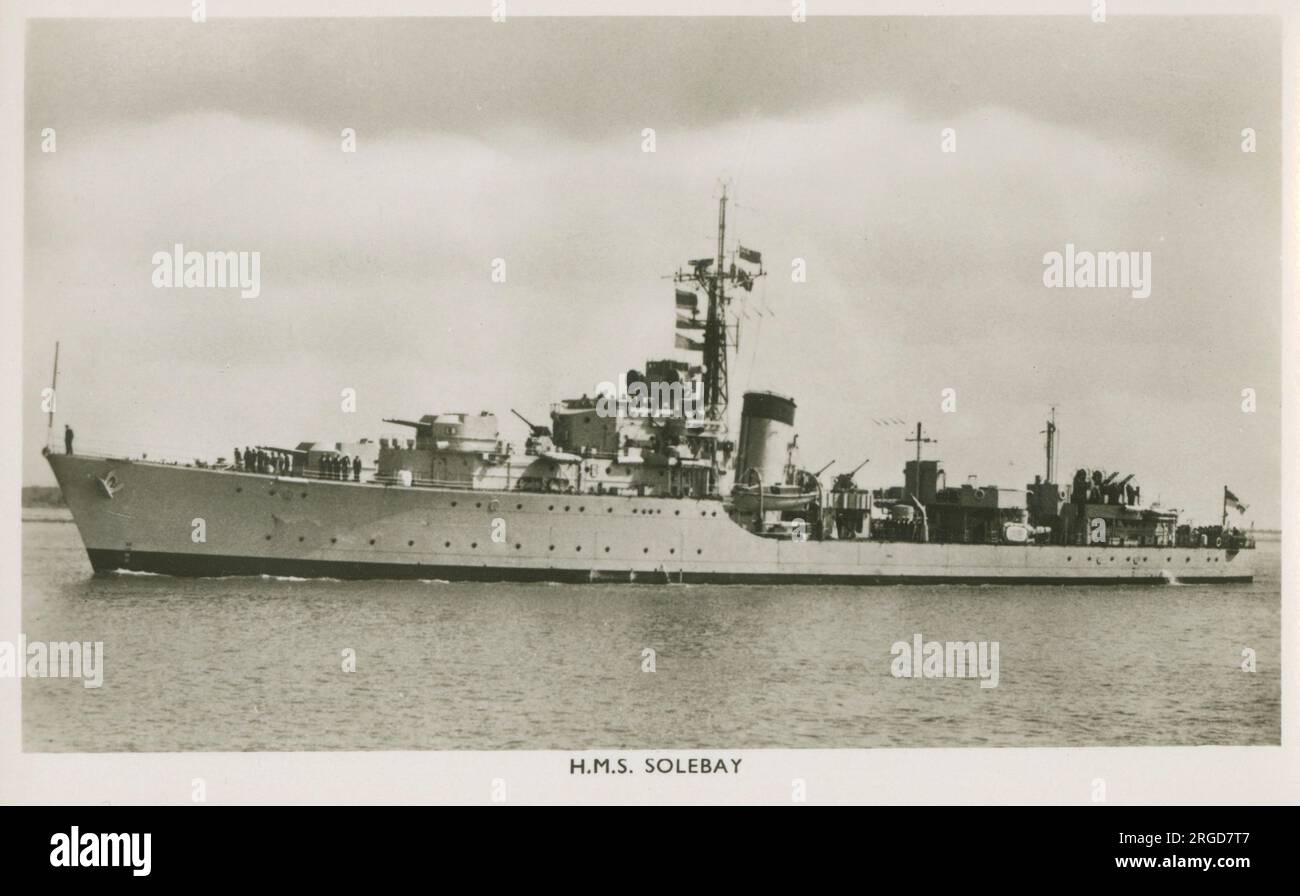 HMS Whirlwind - Zerstörer der W-Klasse - in Auftrag gegeben 1944. Stockfoto