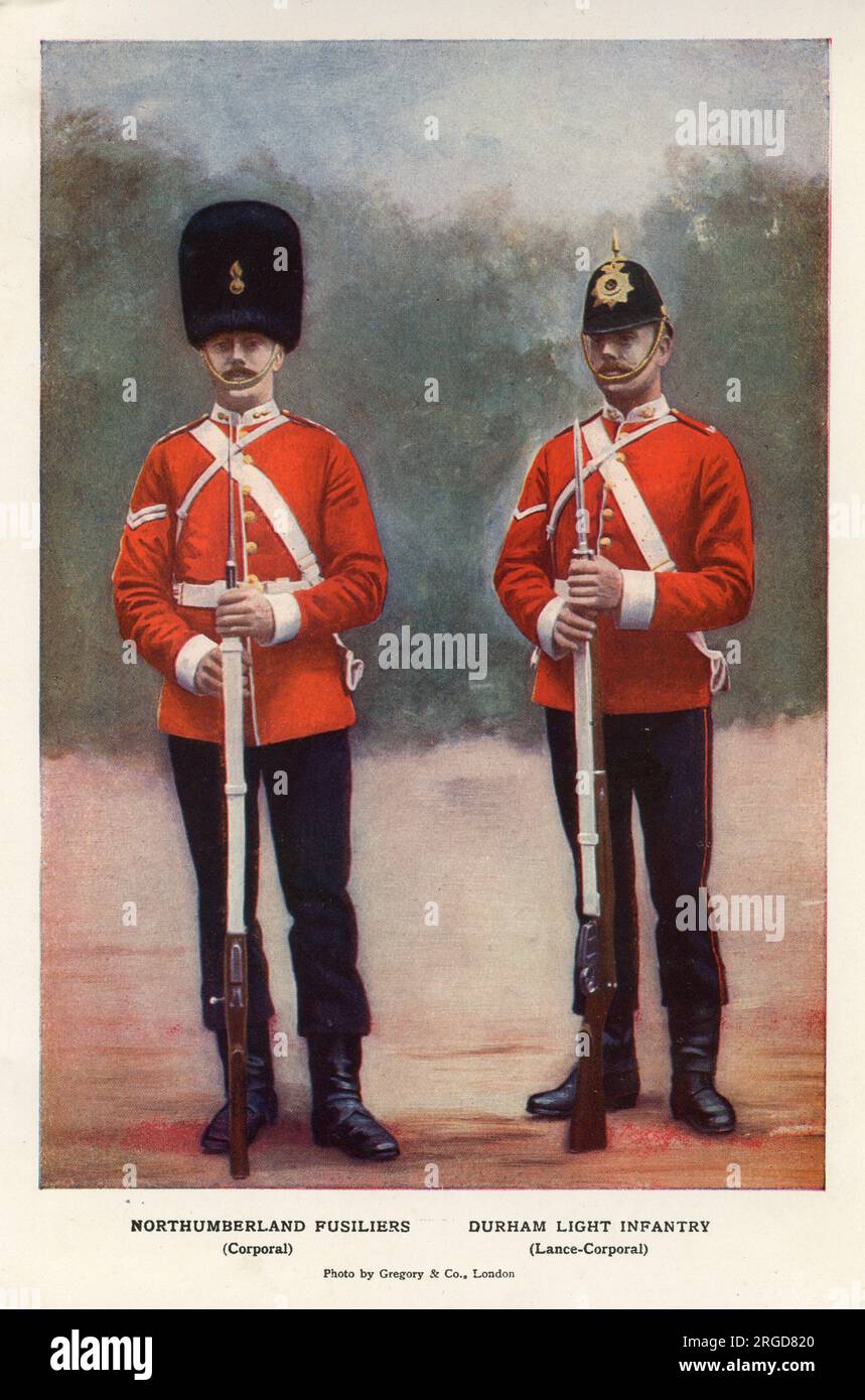 Corporal, Northumberland Fusiliers, Lance-Corporal, Durham Light Infanterie Stockfoto