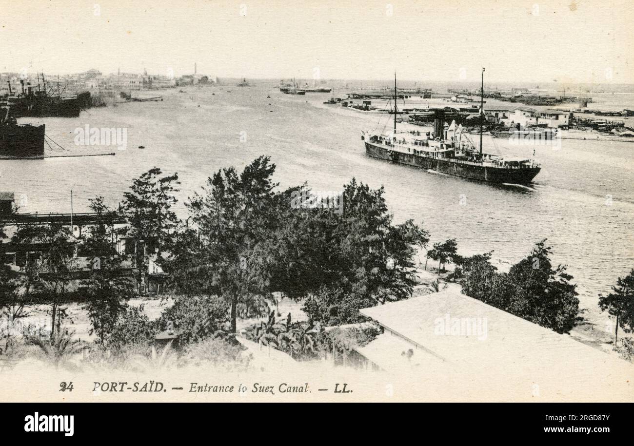 Eingang zum Suezkanal, Port Said, Ägypten Stockfoto