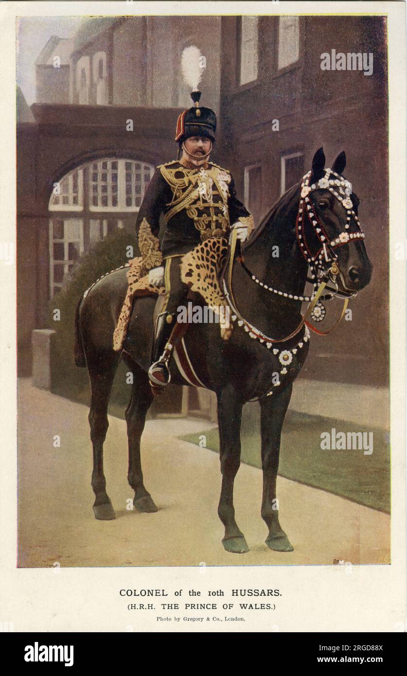 Oberst der 10. Hussars, Prinz von Wales Stockfoto