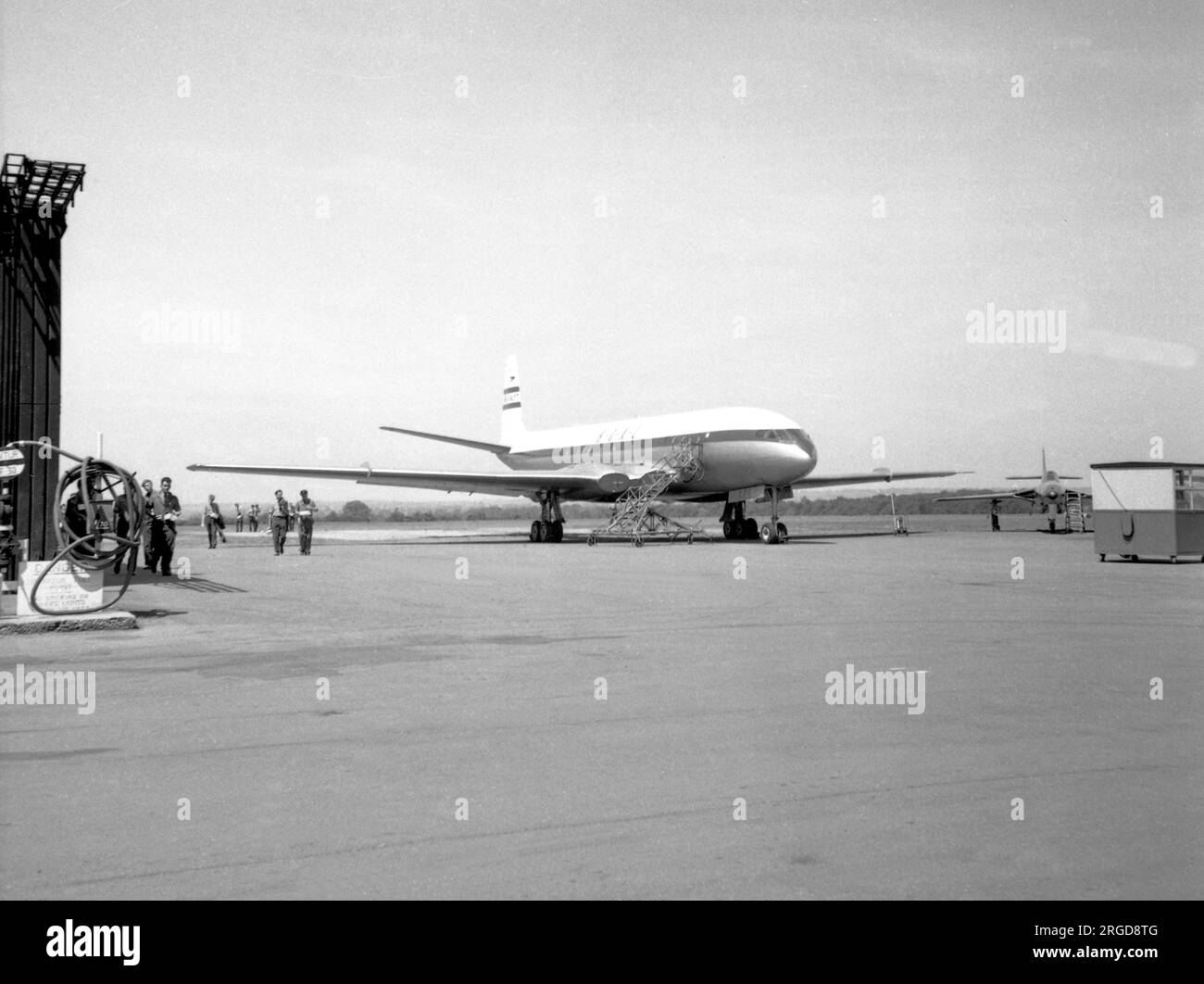 De Havilland DH.106 Comet 1 7610M/G-ALYT (msn 6006). Ex BOAC, auf dem Vorfeld des Flugplatzes RAF Halton, zur Verwendung durch Auszubildende als Lehrflugzeugzelle. Stockfoto