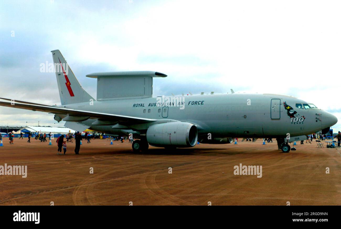 Royal Australian Air Force - Boeing E-7A Wedgetail A30-006 (msn 33987), auf der Royal International Air Tattoo - RAF Fairford 14. Juli 2017. Stockfoto