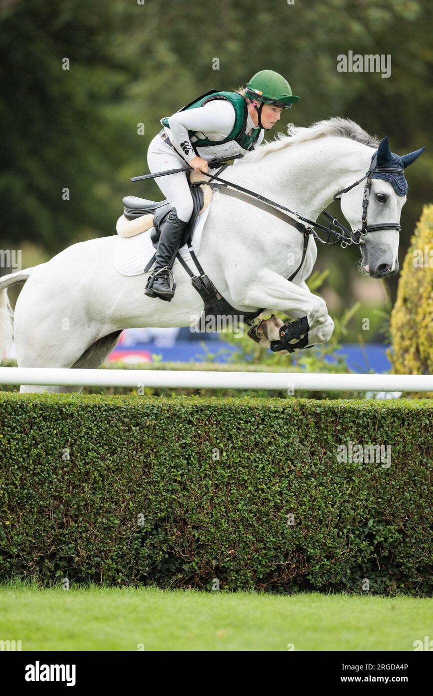 Sacha HOURIGAN of Great Britain Riding Double Act während der Ashby Underwriting Eventers Challenge bei der Longines Royal International Horse Show On Stockfoto
