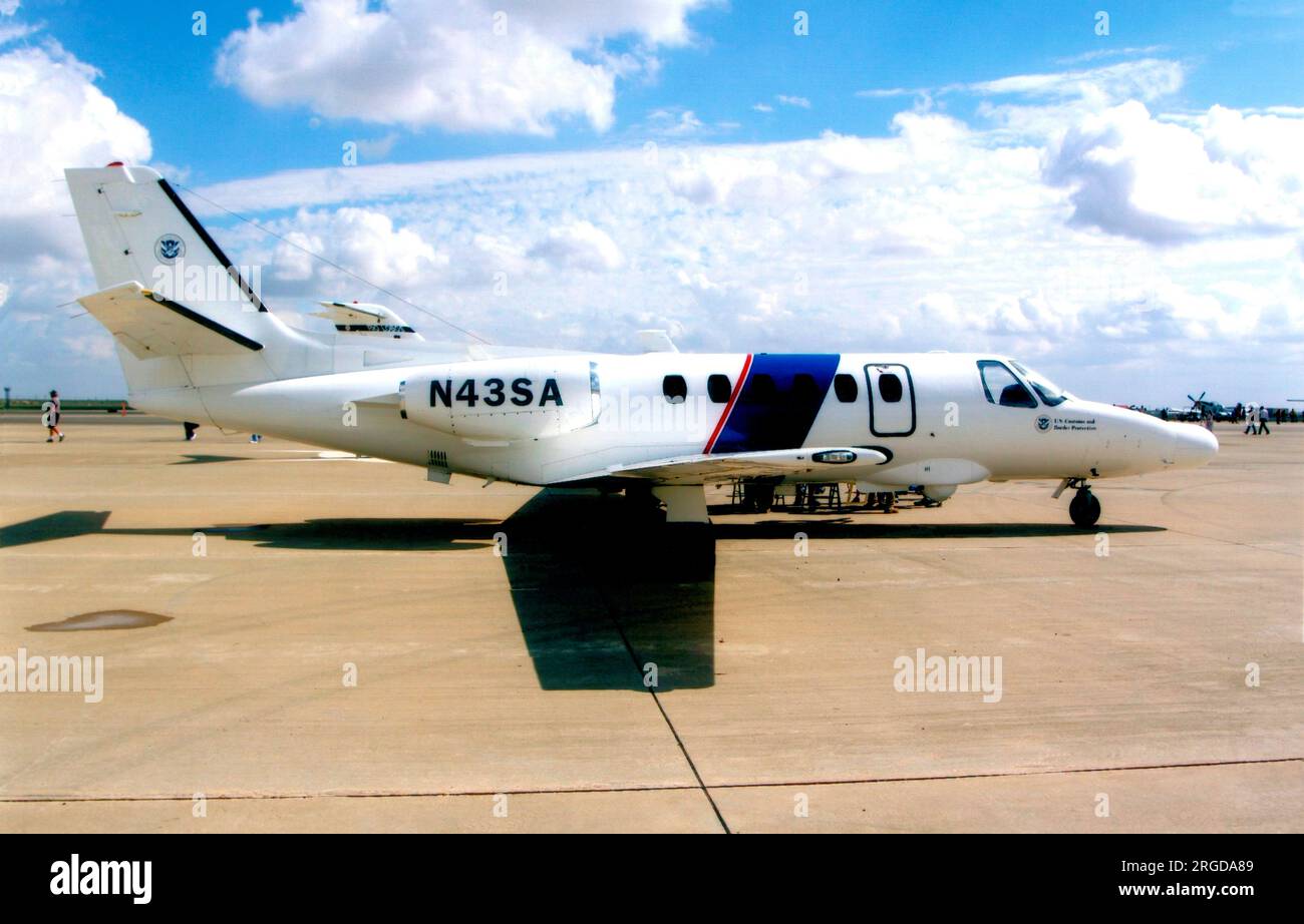United States Customs and Border Protection - Cessna 550 Citation N43SA (msn 550-0086), betrieben von Jet Air inc Stockfoto