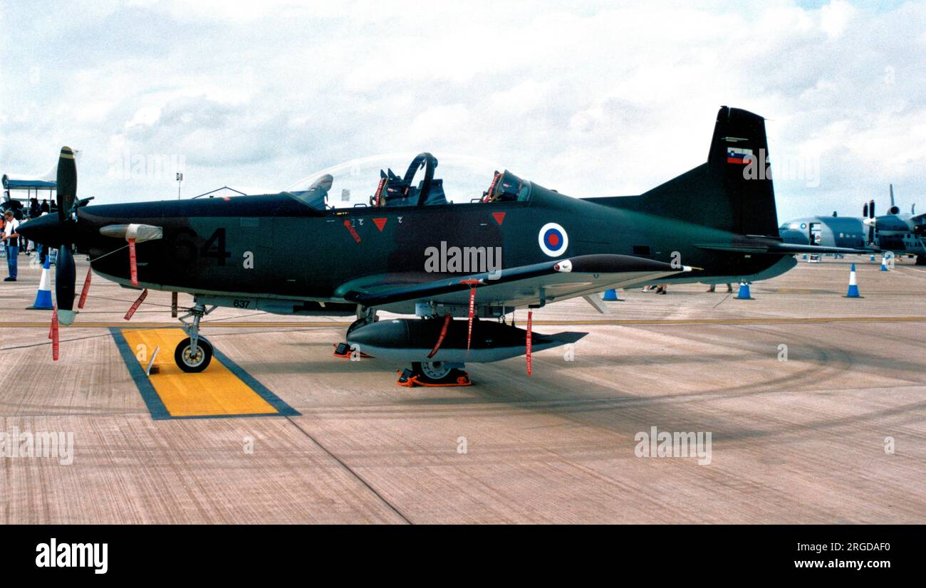 Slowenische Luftwaffe - Pilatus PC-9M Hudournik L9-64 (msn 637), Letalska Sola. Stockfoto