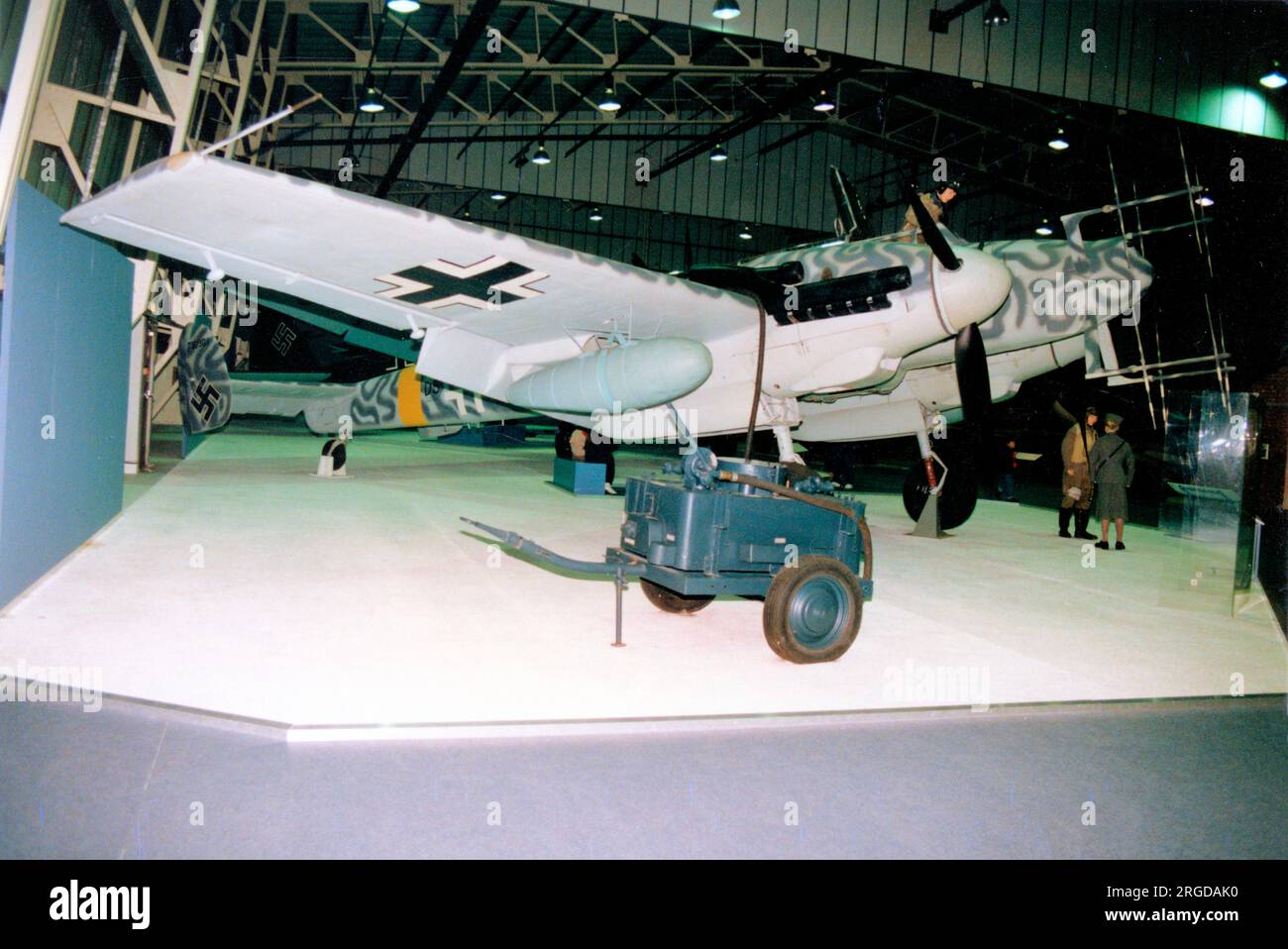 Messerschmitt Bf 110G-4/R-6 8479M (Werknummer 730301) im Royal Air Force Museum, Hendon, am 30. Dezember 1991. Stockfoto