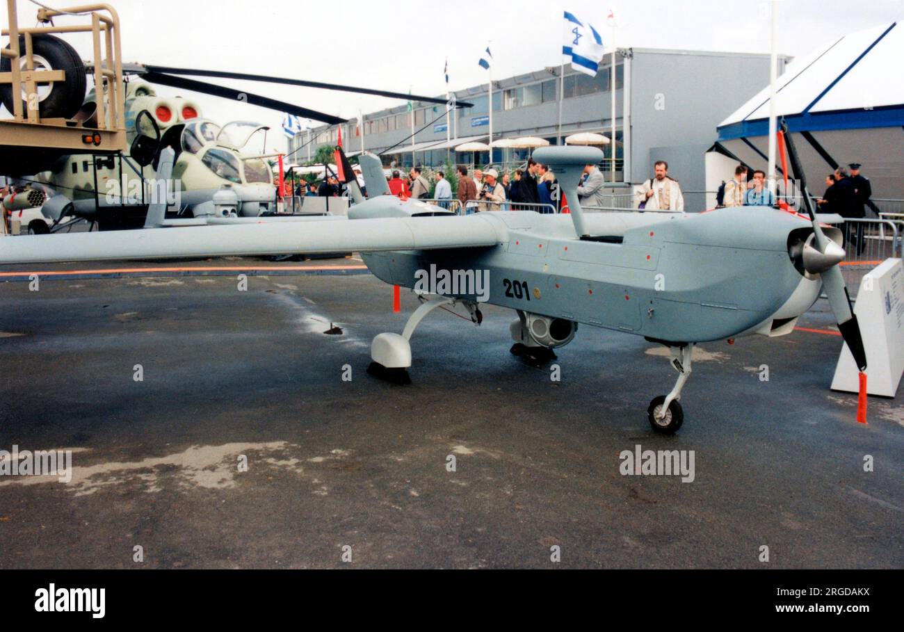 Israel Aircraft Industries Hunter 201, auf einer Paris Air Show. Stockfoto